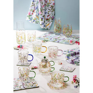 Wildflowers Indigo D/Walled Glass Mug