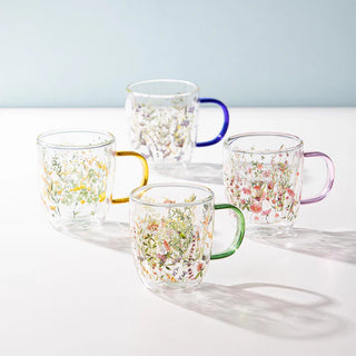 Wildflowers Forest D/Walled Glass Mug