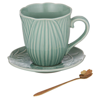 Petals Mug Saucer & Spoon Set