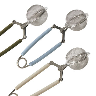 Leaf & Bean Mesh Tea Infuser with Silicon Grip - Assorted Colours